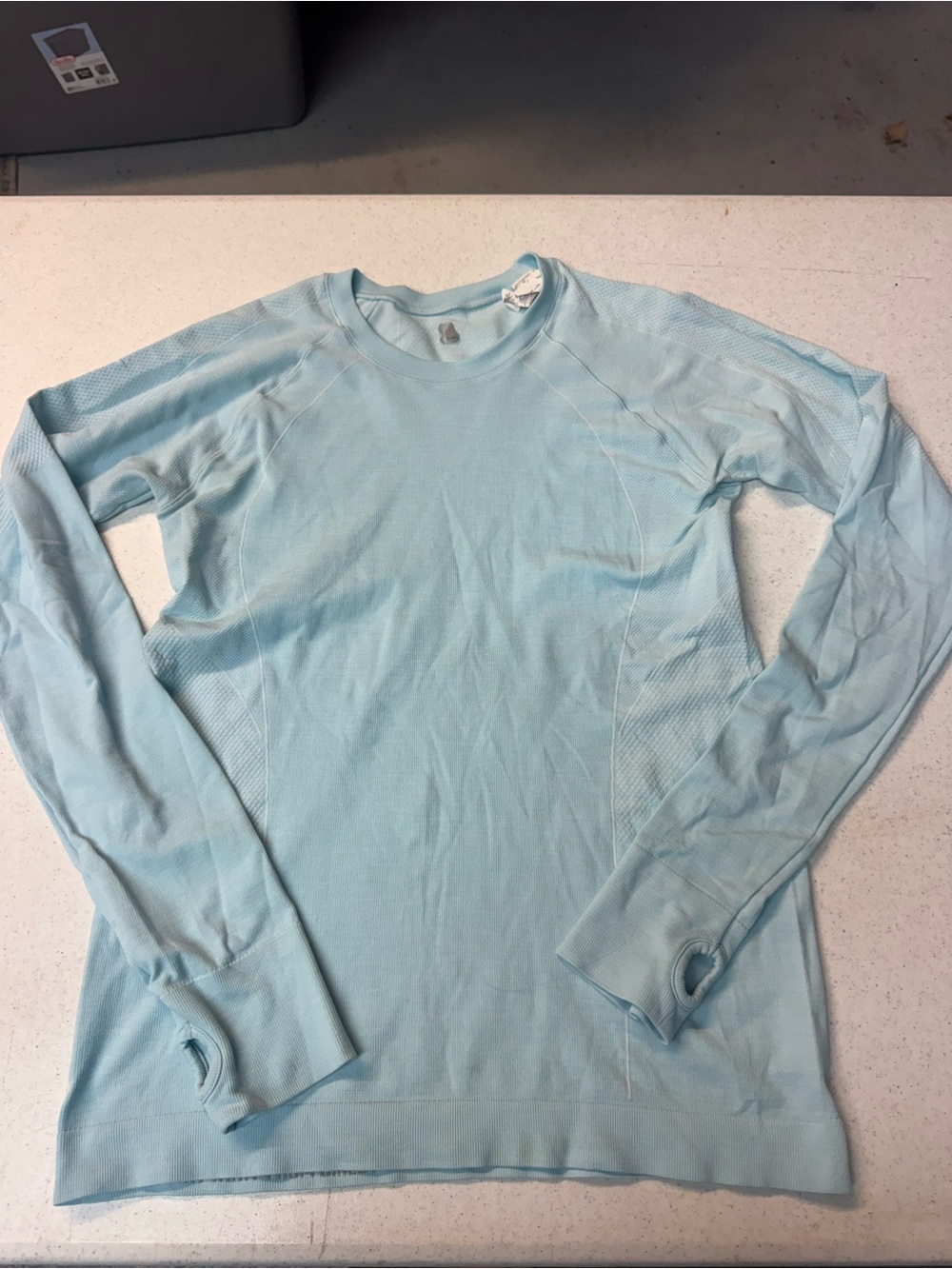 Light Blue Long-Sleeve Performance Shirt
